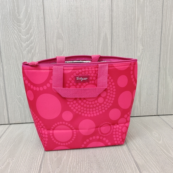 Thirty-one Pink Circle Spiral Thermal 31 Lunch Bag - Picture 4 of 10